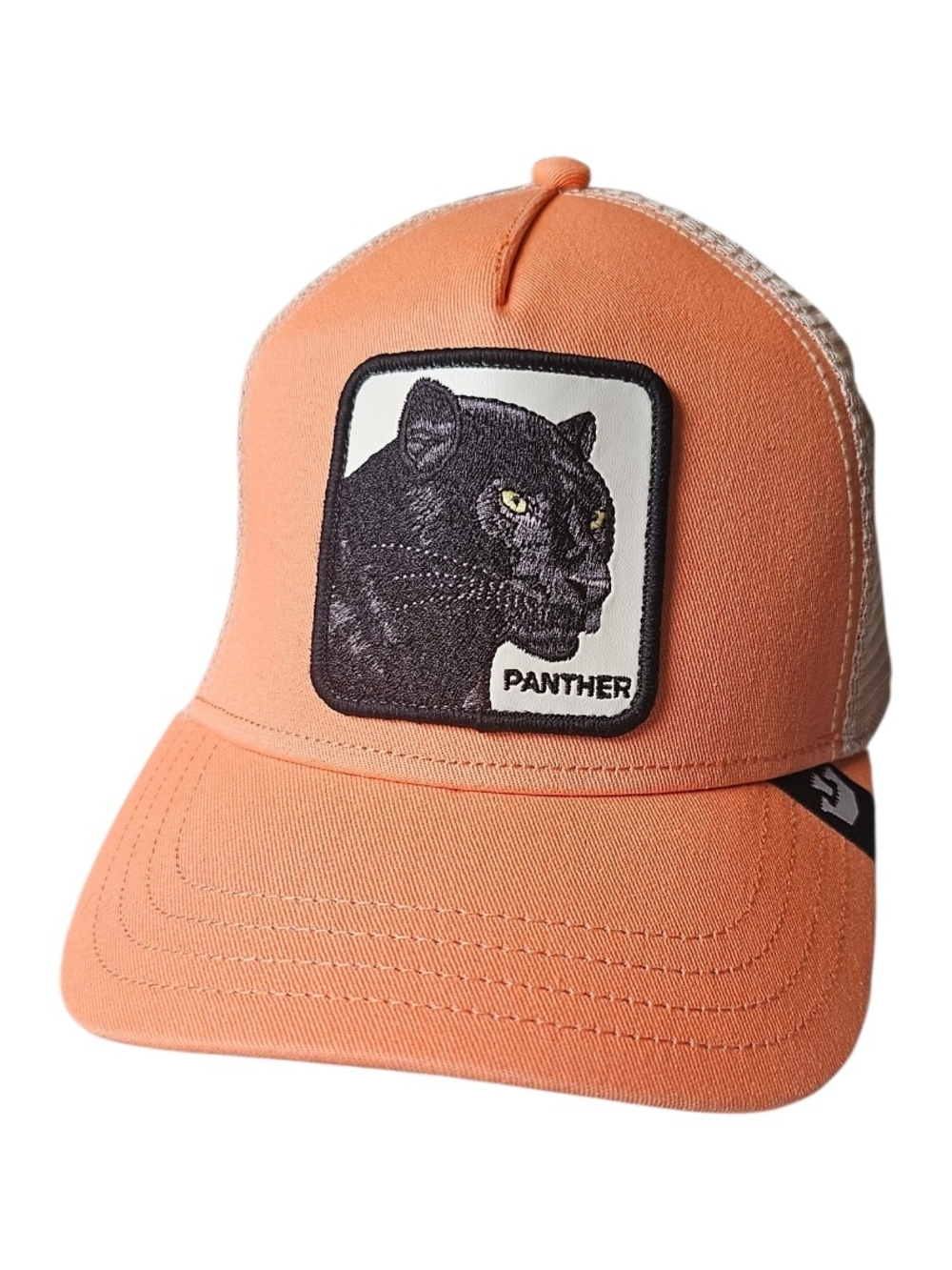 Goorin Bros The Panther Trucker Hat Coral Mesh Snapback NWT